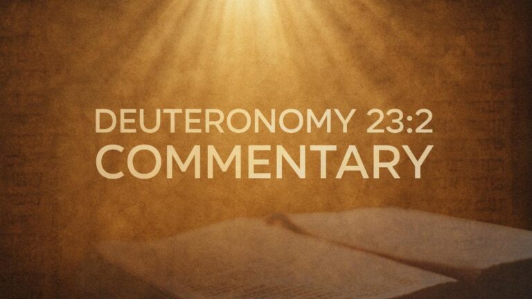 deuteronomy 23:2 bible verse dommentary