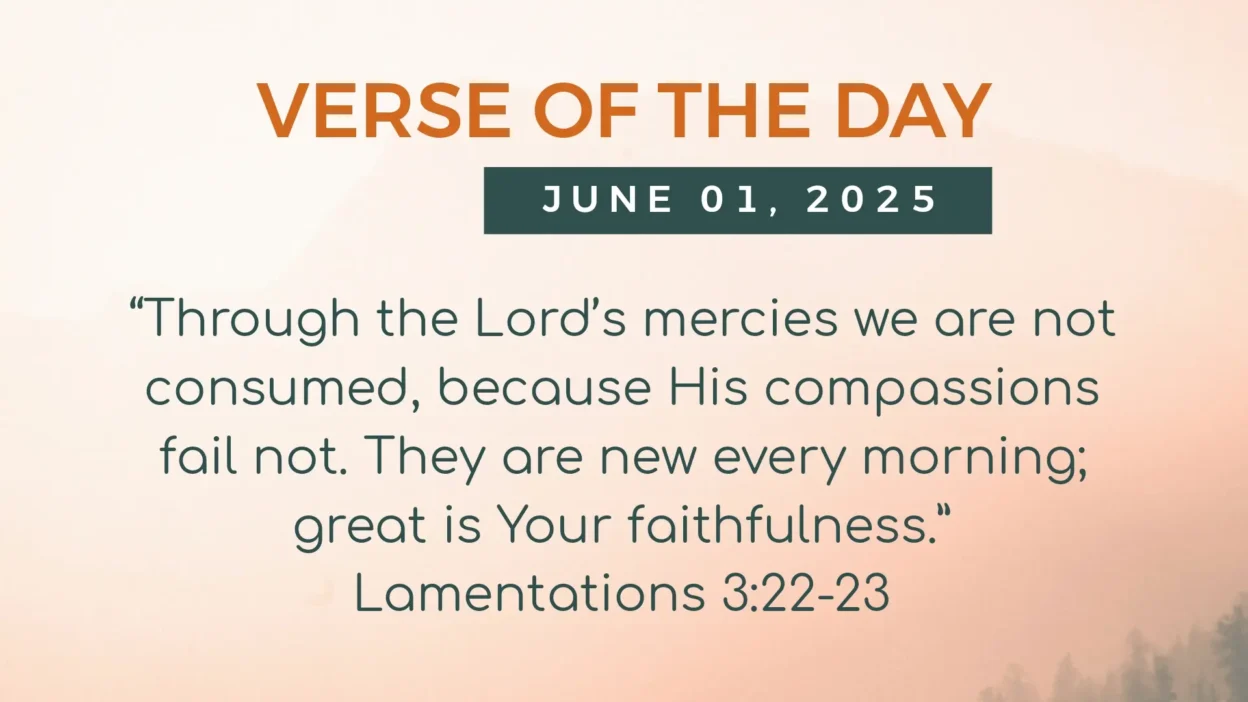 Bible Verse of the Day June 01, 2025 Morning Prayers with Scriptures