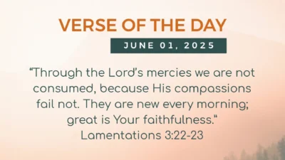 Bible Verse of the Day June 01, 2025 Morning Prayers with Scriptures