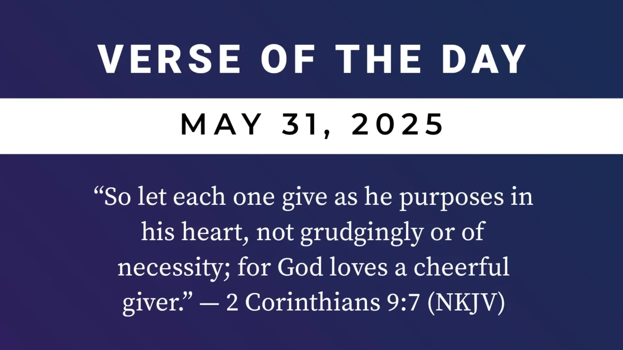 Bible Verse of the Day May 31, 2025 Morning Prayers with Scriptures