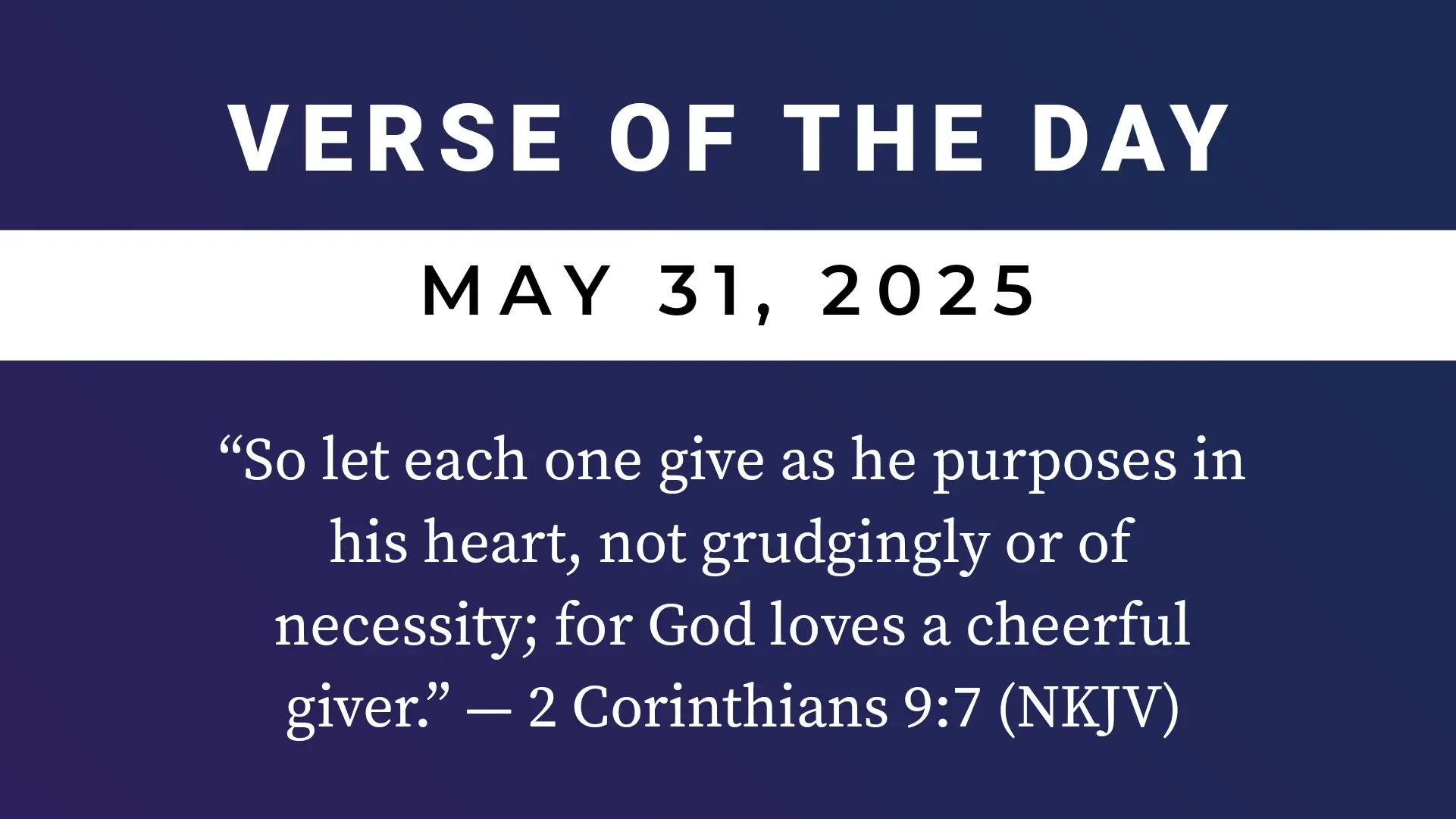 Bible Verse of the Day May 31, 2025 | Morning Prayers with Scriptures