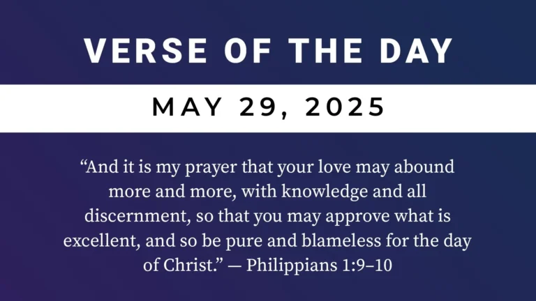 today's bible scripture reading MAY 29 2025