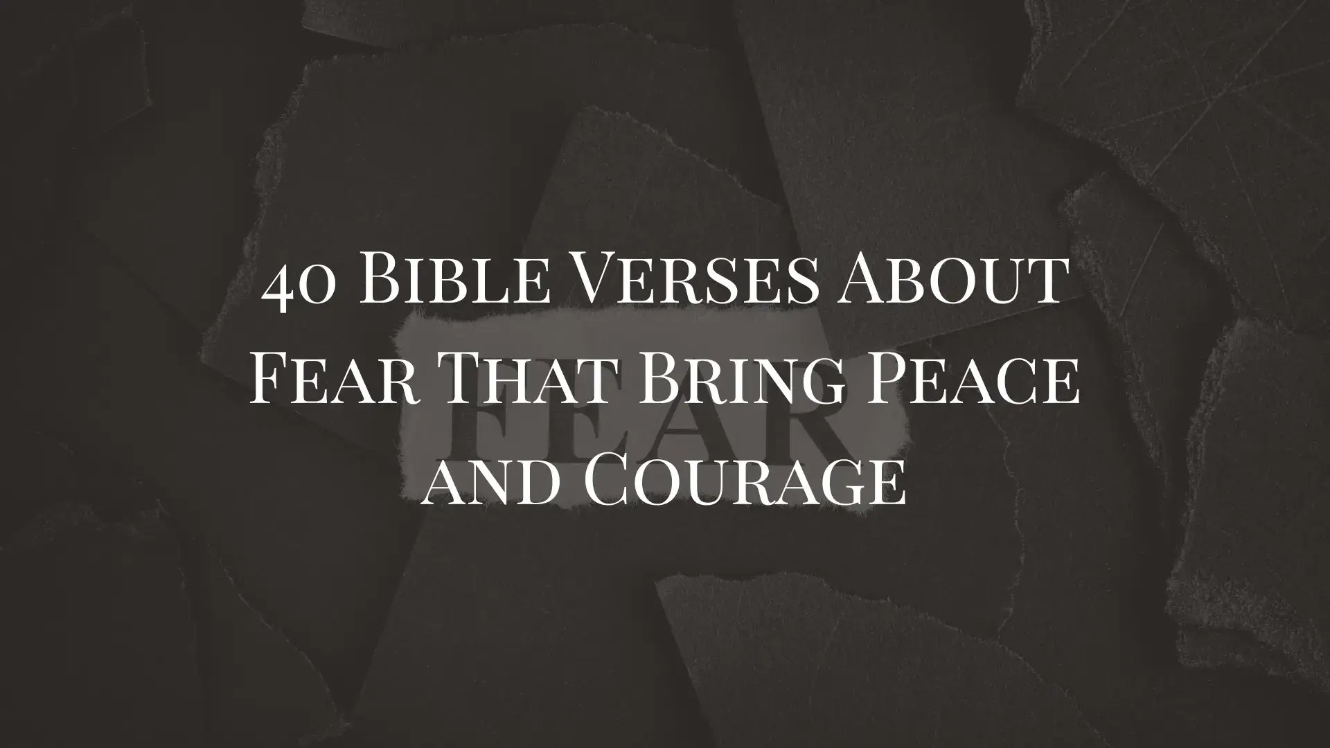 bible verses about fear