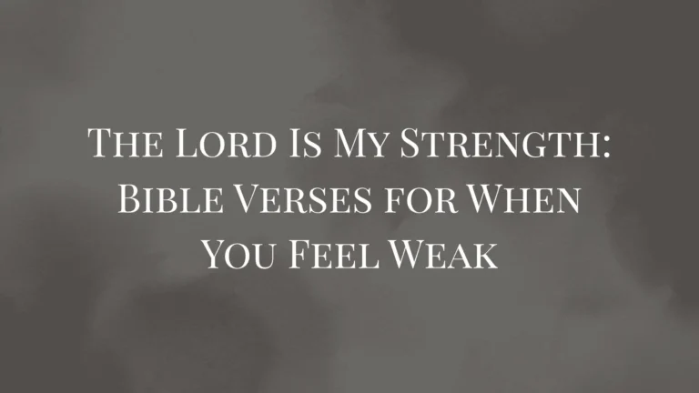 the lord is my strength