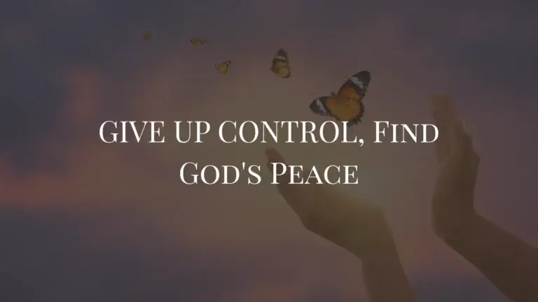 verses about giving up control