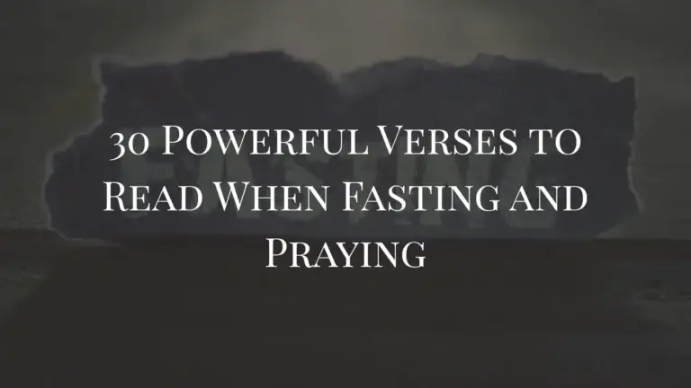 verses to read when fasting and praying