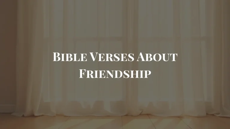 Bible Verses About Friendship