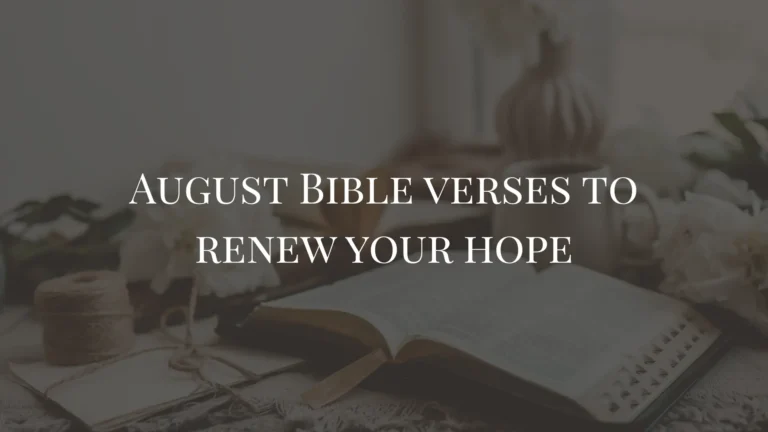 Bible verses for new month August