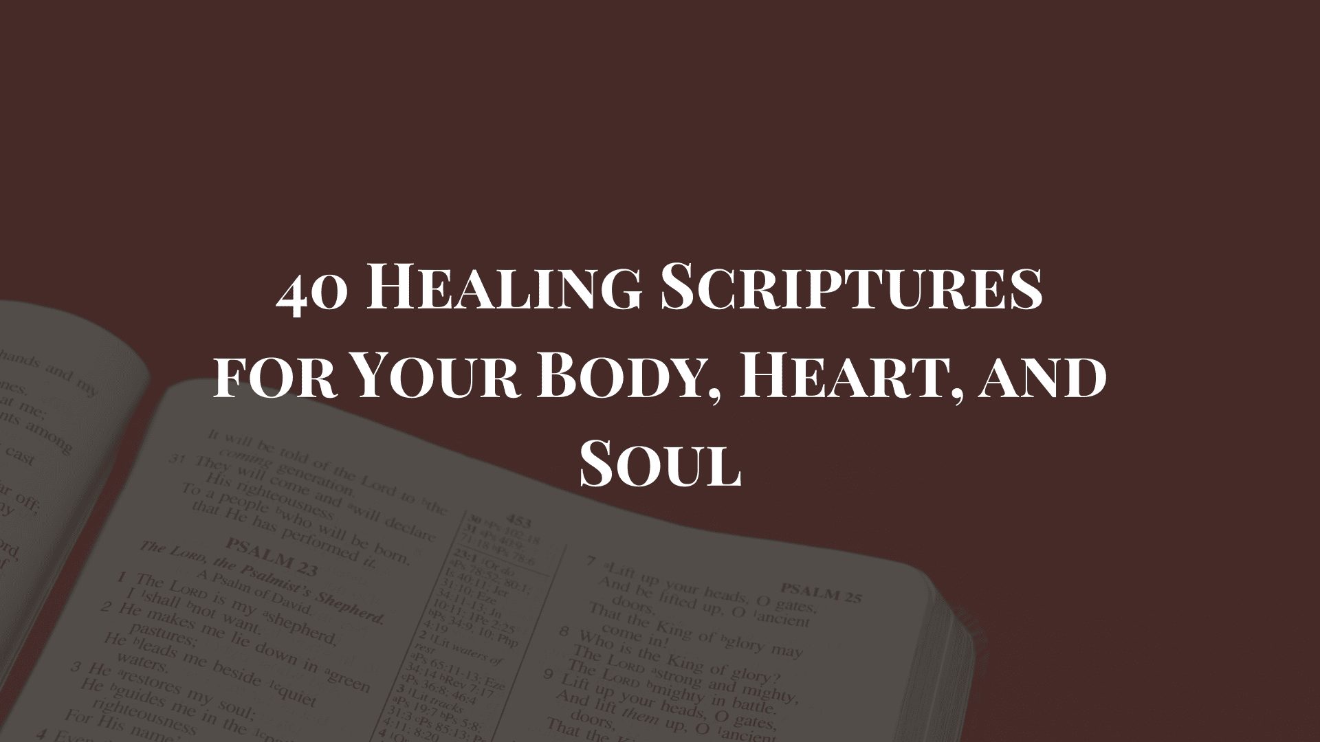 40 healing scriptures