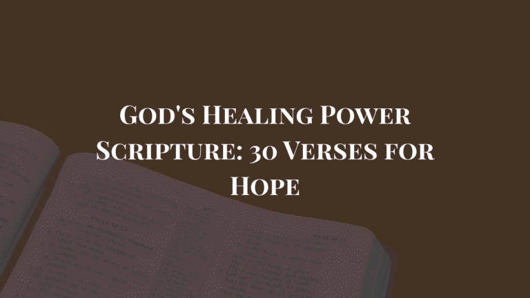 God's Healing Power Scripture 30 Verses for Hope