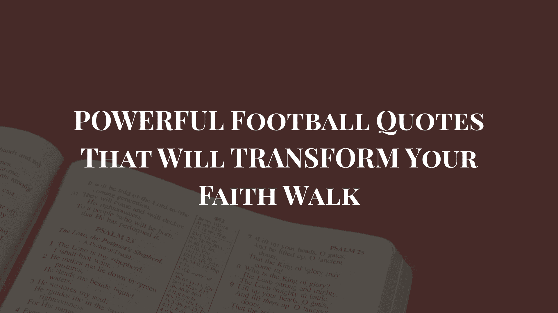 bible quotes about football