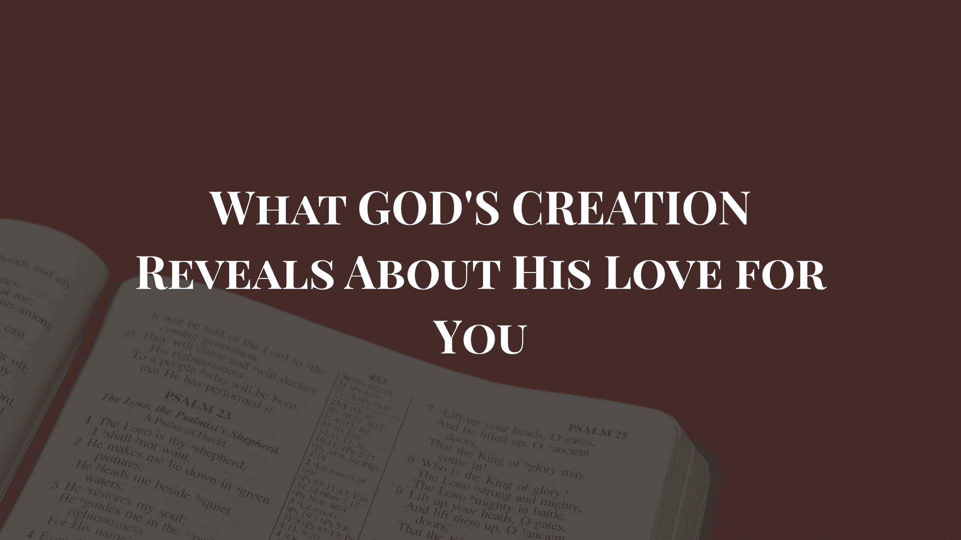 bible quotes about nature