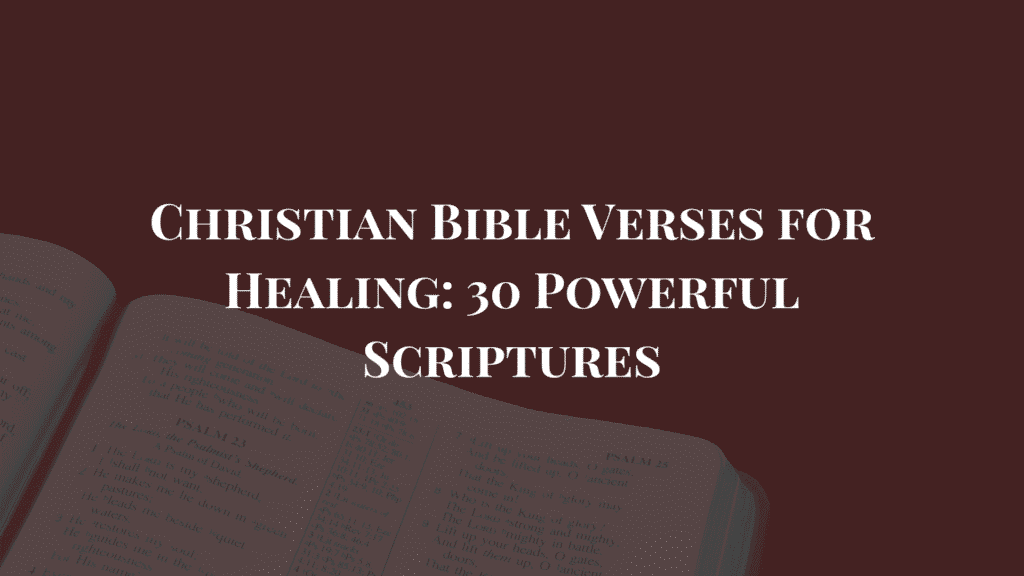 christian bible verses for healing