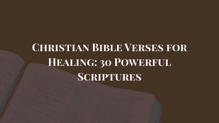christian bible verses for healing