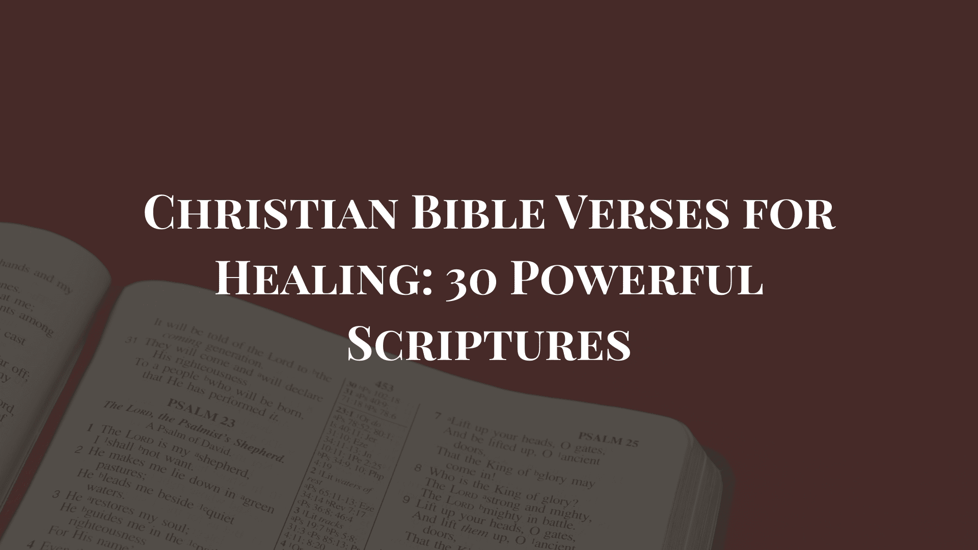 christian bible verses for healing