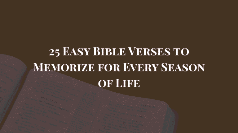 easy bible verses to memorize