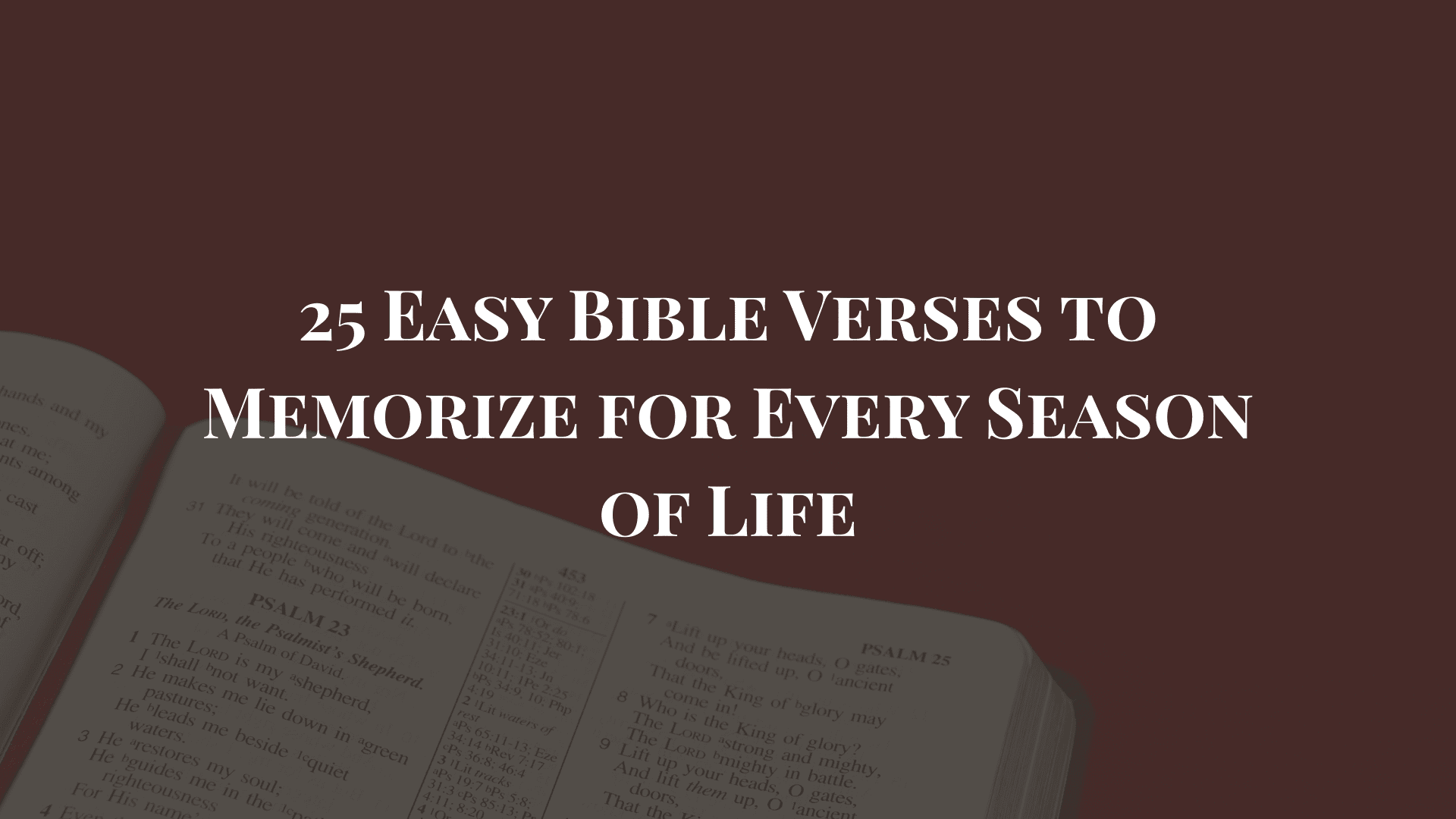 easy bible verses to memorize