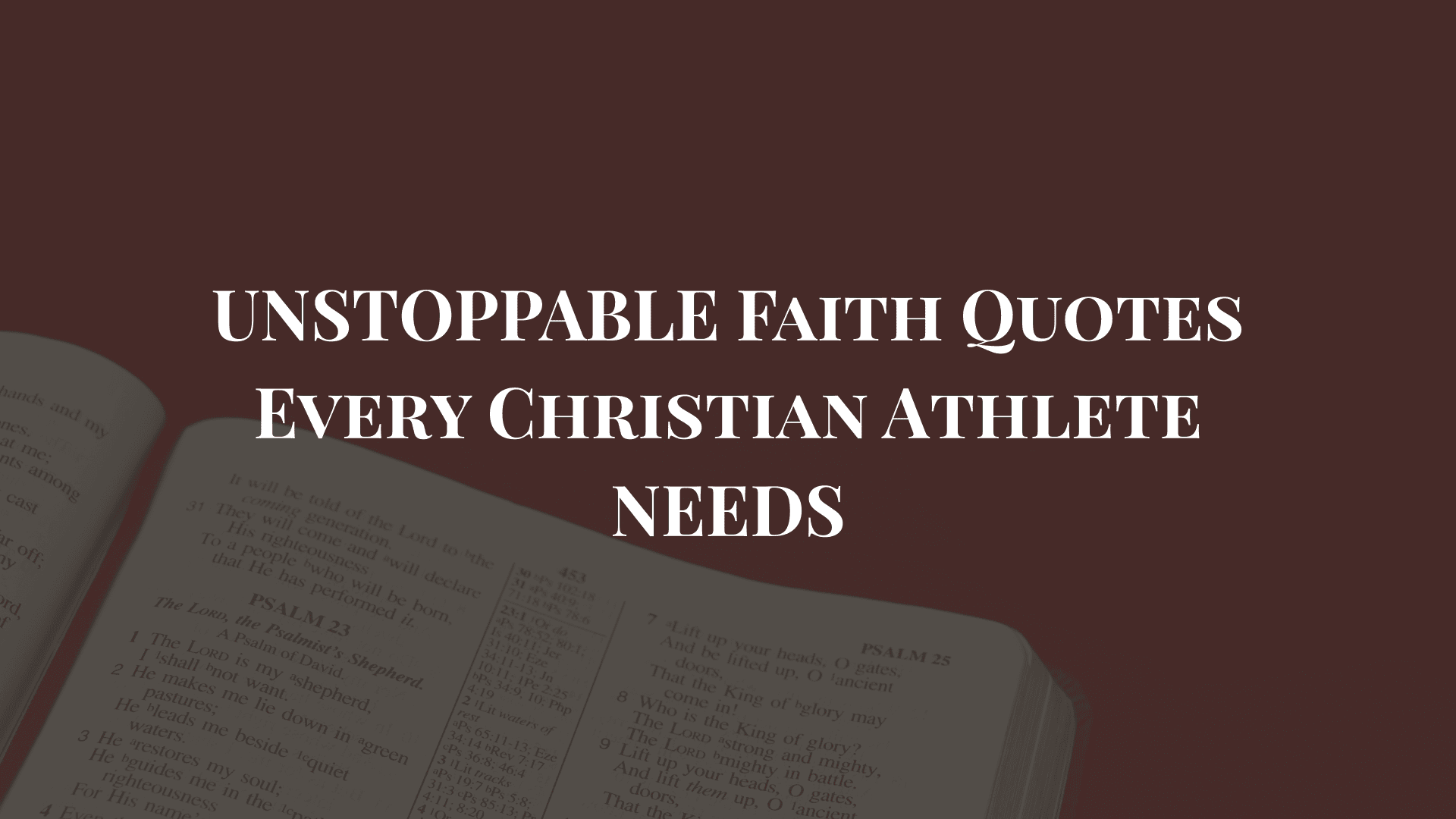 inspirational bible quotes for athletes