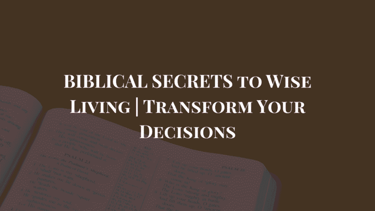 wisdom quotes from the bible