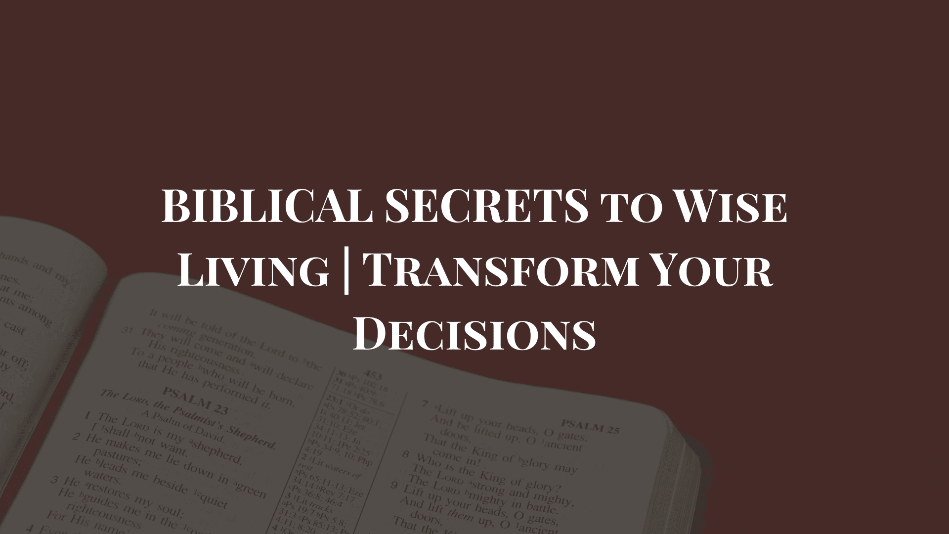 wisdom quotes from the bible